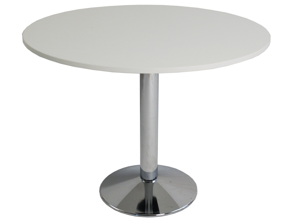 Léman | White & round wooden table