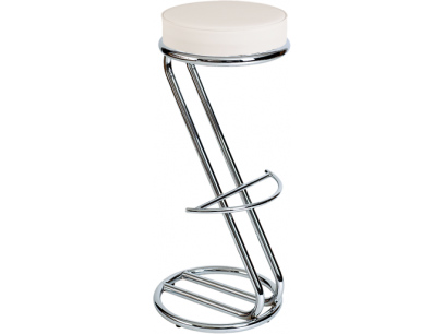 Zurich | White artifical leather stool