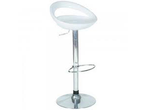 Rolle | White high stool in resin, adjustable