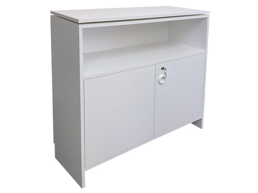 WOC - Vernier | Straight reception desk, white & lockable